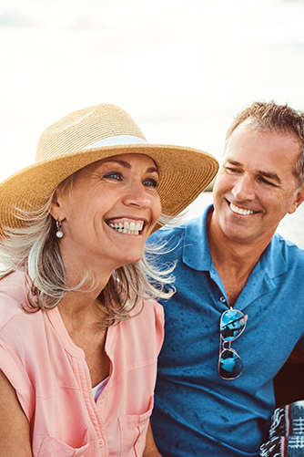 Couple enjoying marina lifestyle